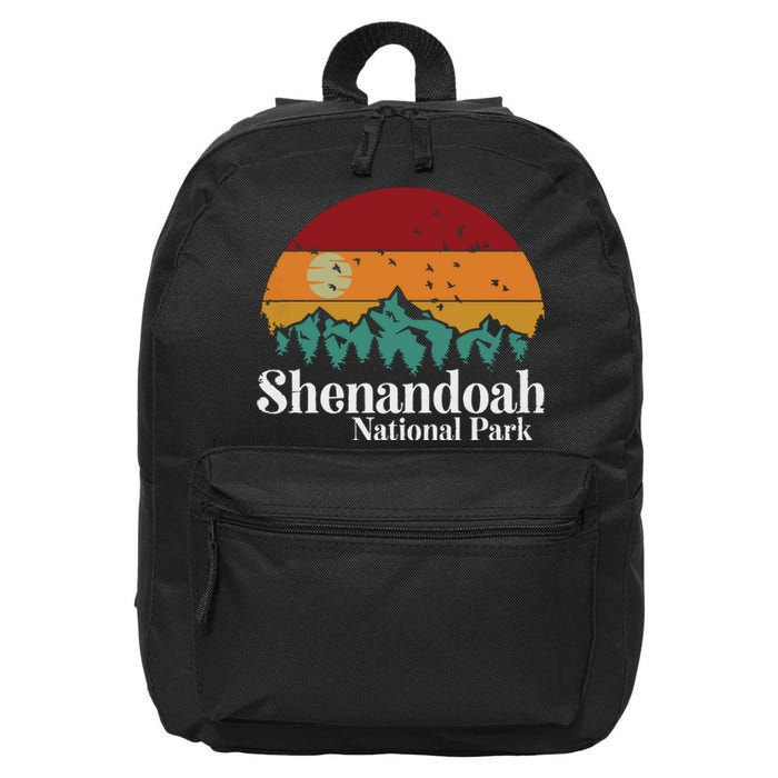 Shenandoah National Park Mountains Retro Style Vintage Gift Long Sleeve 16 in Basic Backpack