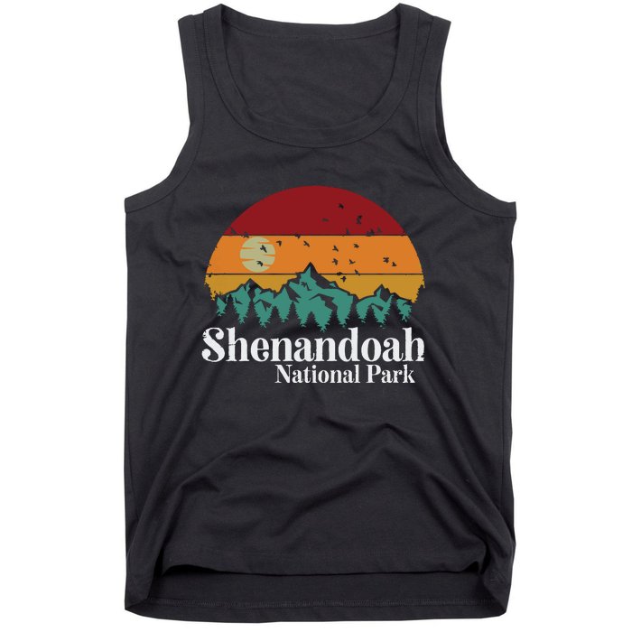 Shenandoah National Park Mountains Retro Style Vintage Gift Long Sleeve Tank Top