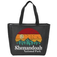 Shenandoah National Park Mountains Retro Style Vintage Gift Long Sleeve Zip Tote Bag