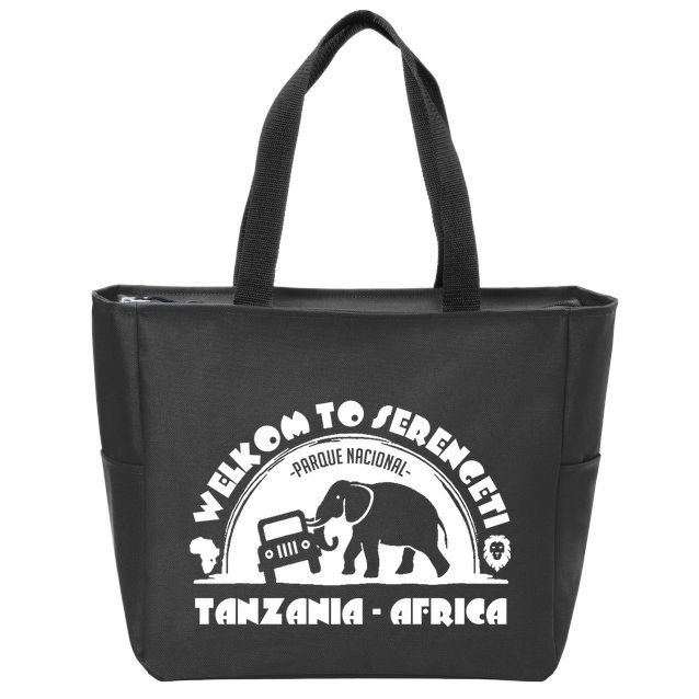 Serengeti National Park Tanzania Africa Zip Tote Bag