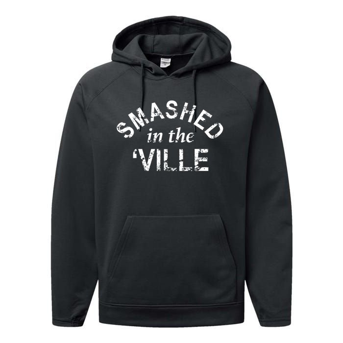 Smashville Nashville Proud Hockey Gift Performance Fleece Hoodie