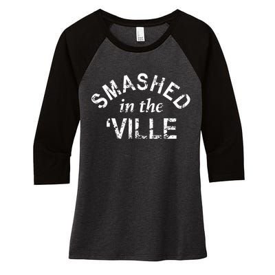 Smashville Nashville Proud Hockey Gift Women's Tri-Blend 3/4-Sleeve Raglan Shirt