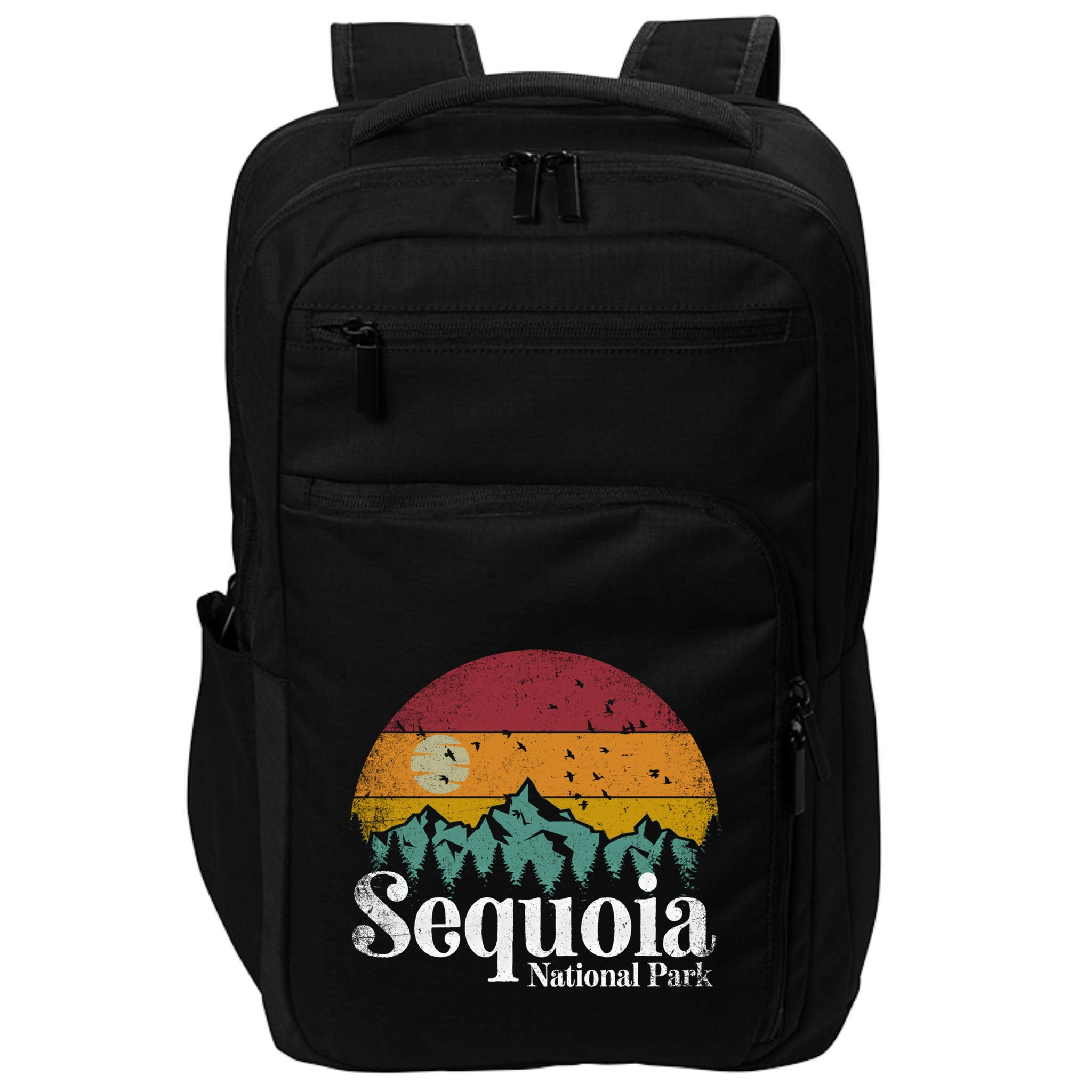Sequoia National Park Retro Style Hiking Vintage Camping Gift Impact Tech Backpack