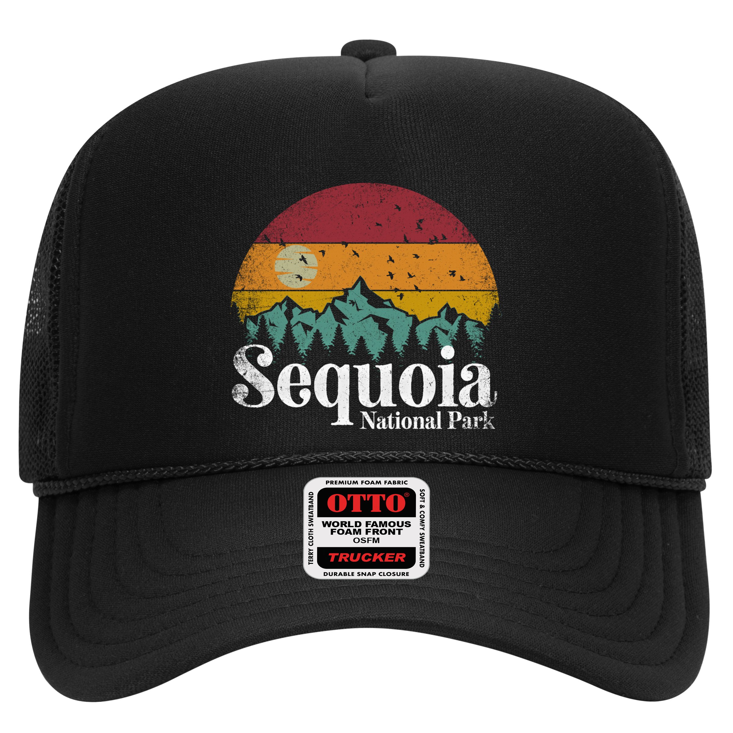 Sequoia National Park Retro Style Hiking Vintage Camping Gift Hat