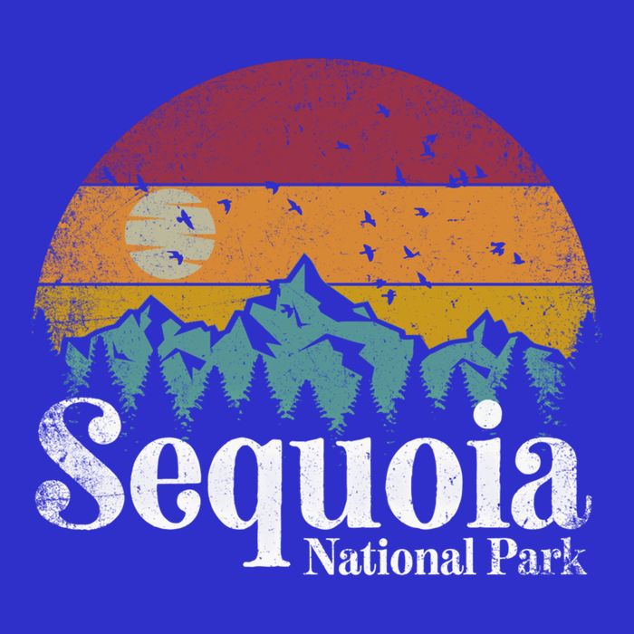 Sequoia National Park Retro Style Hiking Vintage Camping Gift Visor