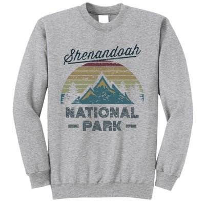 SHENANDOAH NATIONAL PARK Vintage Sunset Love Hiking Camping Tall Sweatshirt