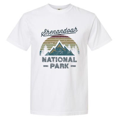 SHENANDOAH NATIONAL PARK Vintage Sunset Love Hiking Camping Garment-Dyed Heavyweight T-Shirt