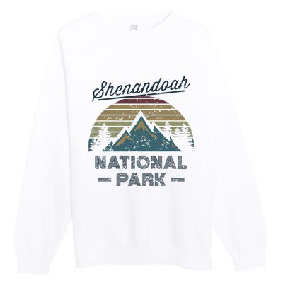 SHENANDOAH NATIONAL PARK Vintage Sunset Love Hiking Camping Premium Crewneck Sweatshirt