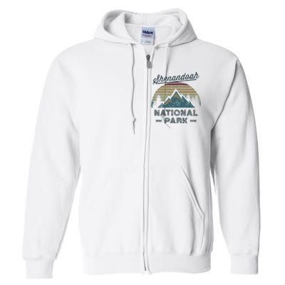 SHENANDOAH NATIONAL PARK Vintage Sunset Love Hiking Camping Full Zip Hoodie