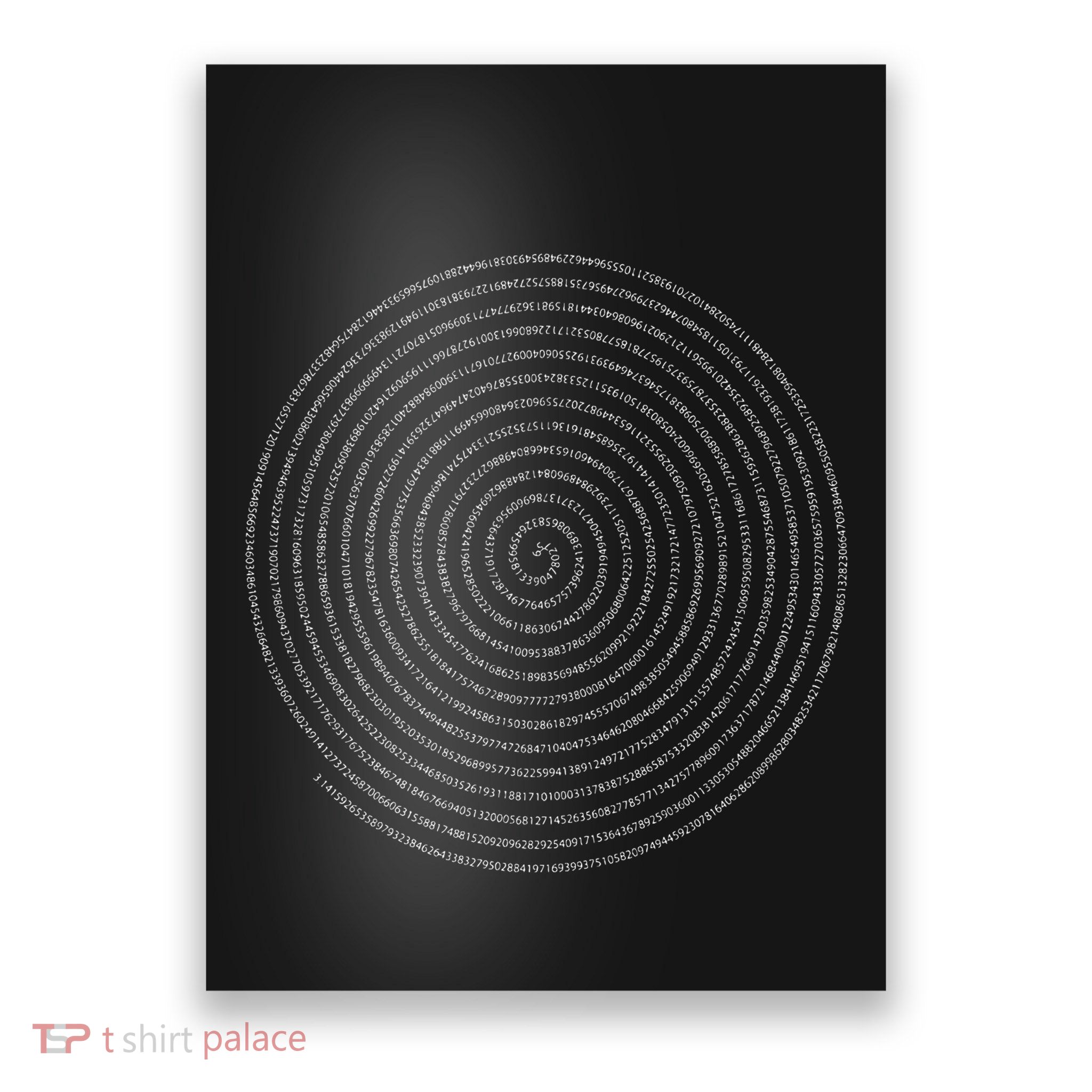 Spiral Numbers Pi Day Poster