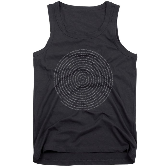 Spiral Numbers Pi Day Tank Top