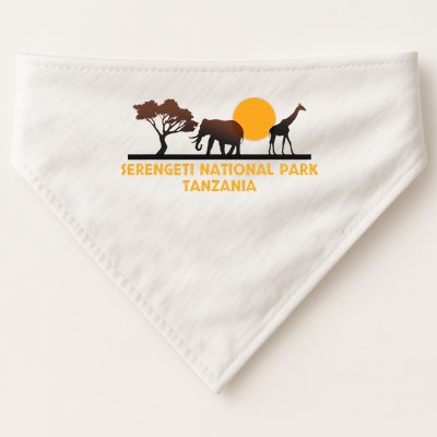 Serengeti National Park Tanzania USA-Made Doggie Bandana