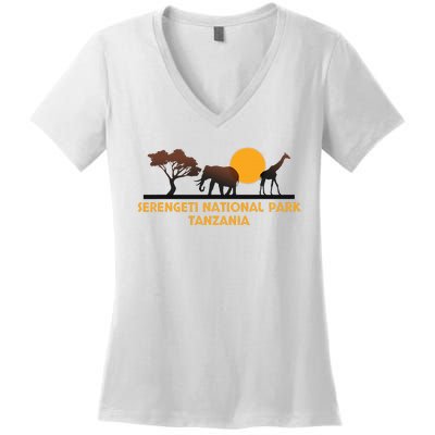 Serengeti National Park Tanzania Women's V-Neck T-Shirt