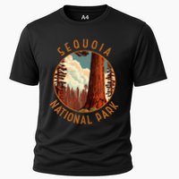 Sequoia National Park Illustration Distressed Circle Cooling Performance Crew T-Shirt