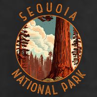 Sequoia National Park Illustration Distressed Circle Adult Drive Performance Visor