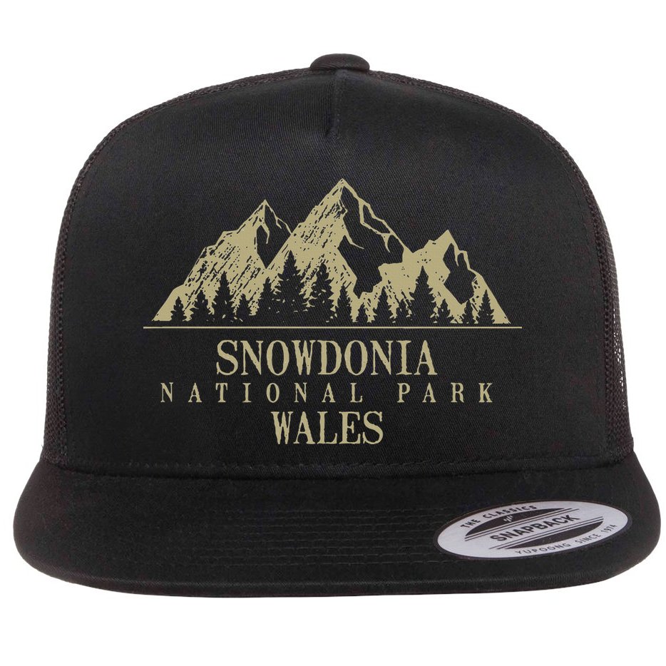 Snowdonia National Park Wales Flat Bill Trucker Hat