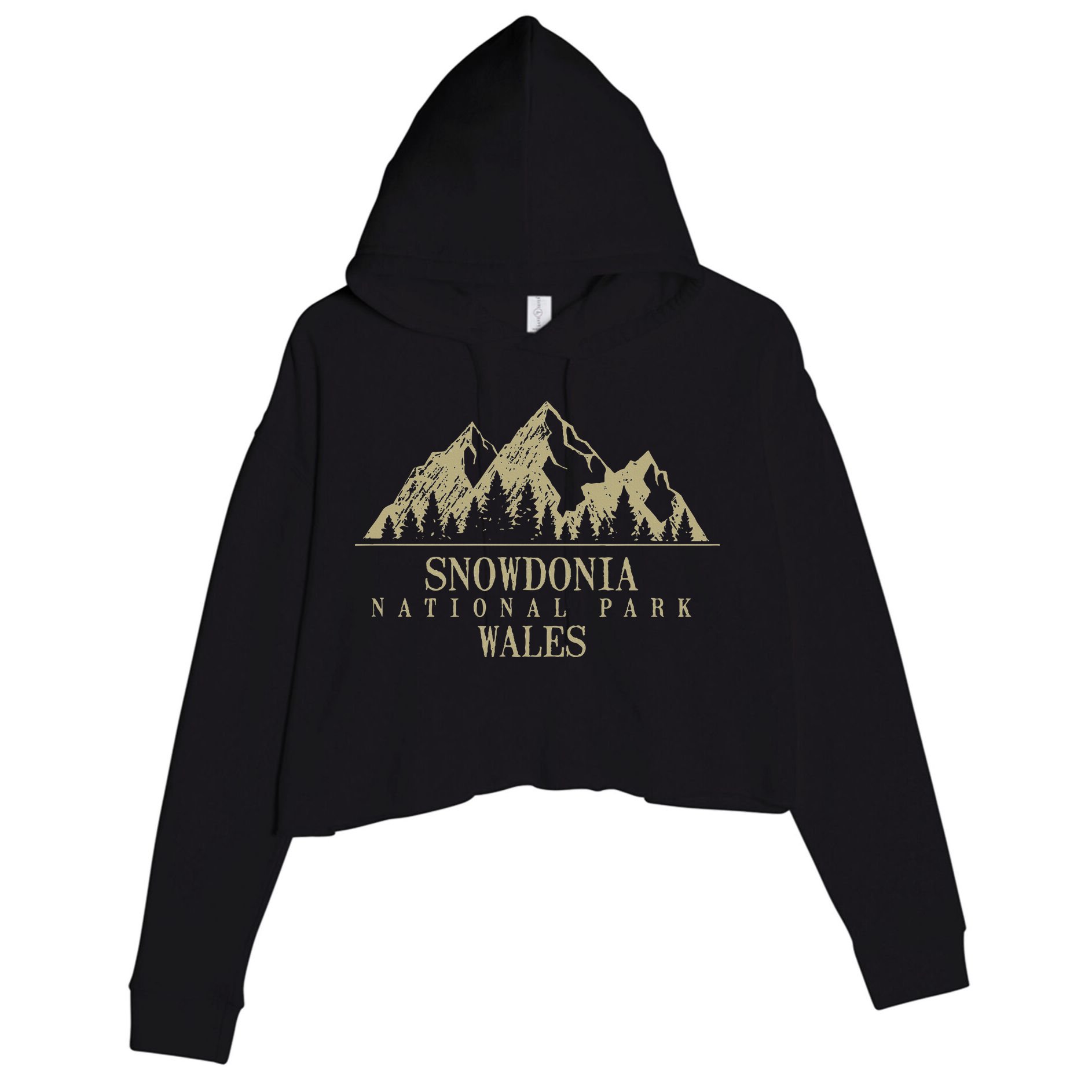 Snowdonia National Park Wales Crop Fleece Hoodie