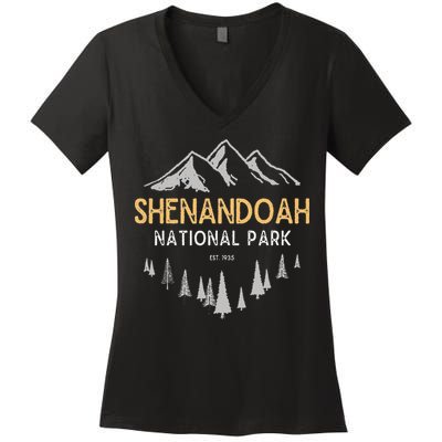 Shenandoah National Park Est 1935 Vintage Virginia Women's V-Neck T-Shirt