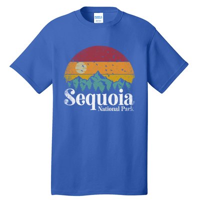 Sequoia National Park Retro Style Hiking Vintage Camping Gift Tall T-Shirt