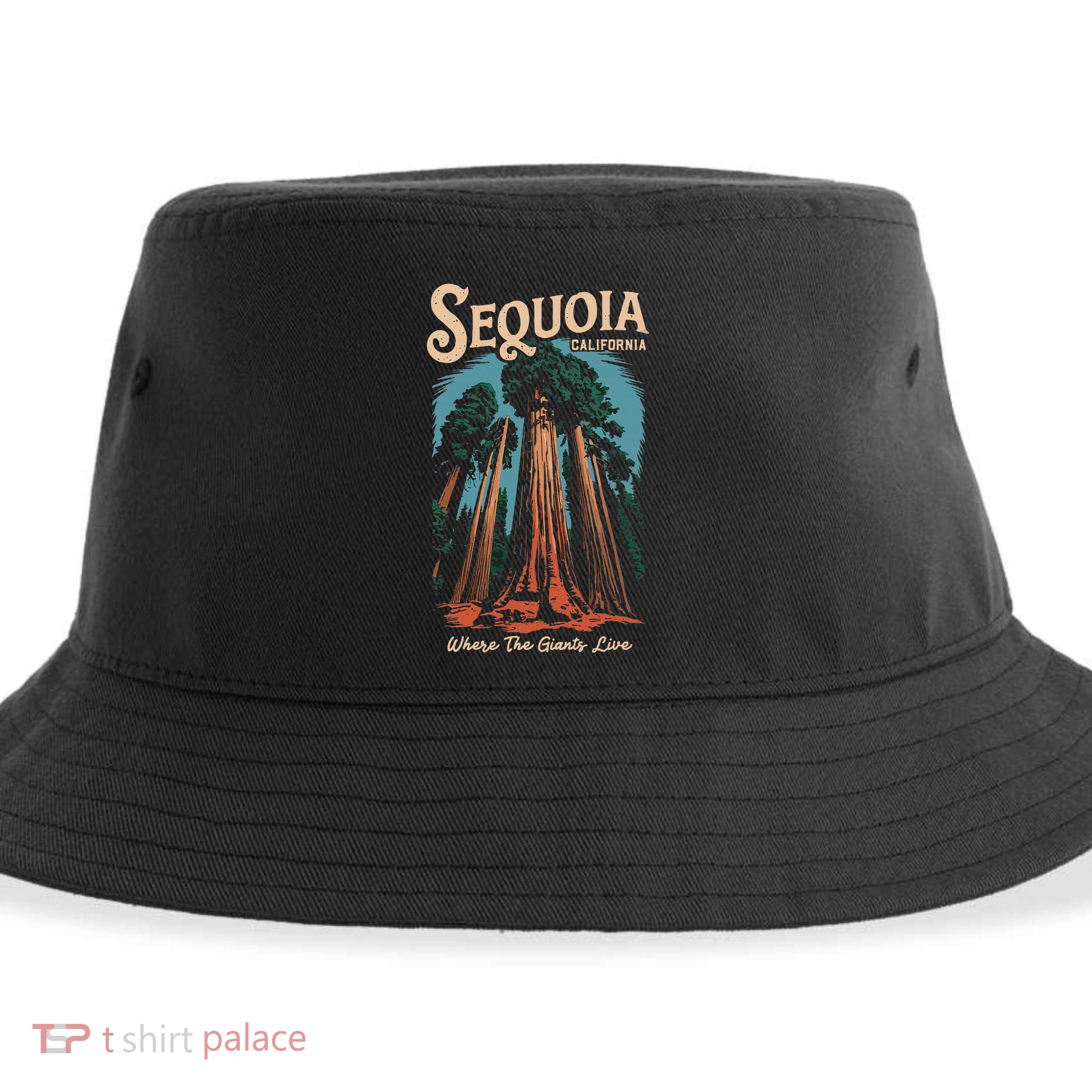 Sequoia National Park California Giant Tree Outdoors Sustainable Bucket Hat