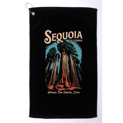 Sequoia National Park California Giant Tree Outdoors Platinum Collection Golf Towel