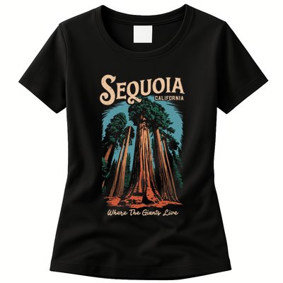 Sequoia National Park California Giant Tree Outdoors Womens T-Shirt