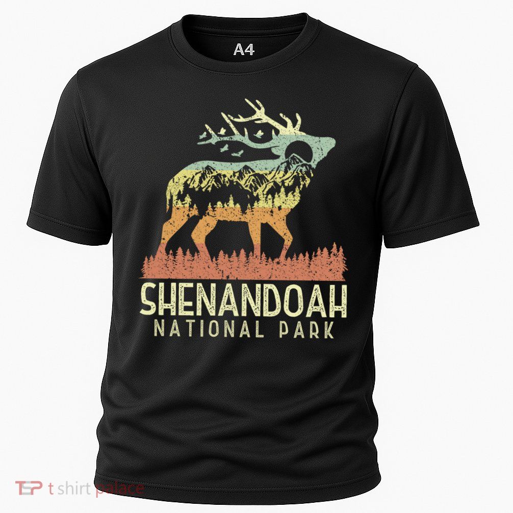 Shenandoah National Park Retro Vintage Mountain Elk Gift Performance Shirt