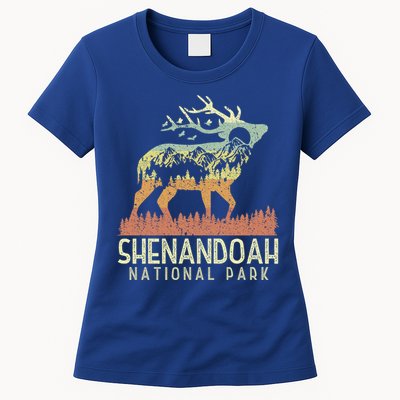 Shenandoah National Park Retro Vintage Mountain Elk Gift Womens T-Shirt