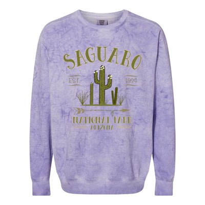 SAGUARO NATIONAL PARK ARIZONA Tourist Souvenir Gift Colorblast Crewneck Sweatshirt