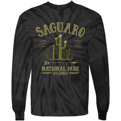 SAGUARO NATIONAL PARK ARIZONA Tourist Souvenir Gift Tie-Dye Long Sleeve Shirt