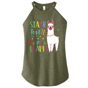 Staar No Prob Llama Funny Teacher Exam Testing Test Day Women's Perfect Tri Rocker Tank