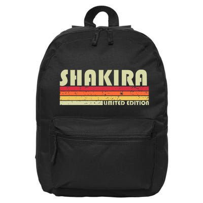 S.H.A.K.I.R.A Name Personalized Retro Vintage 80s 90s Birthday 16 in Basic Backpack
