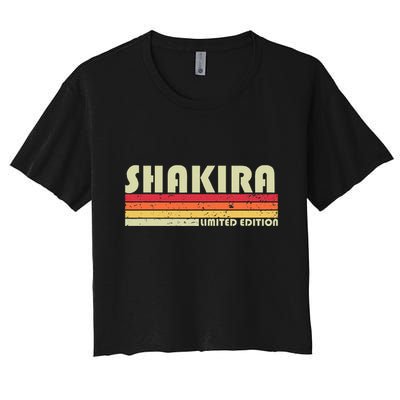 S.H.A.K.I.R.A Name Personalized Retro Vintage 80s 90s Birthday Crop Top