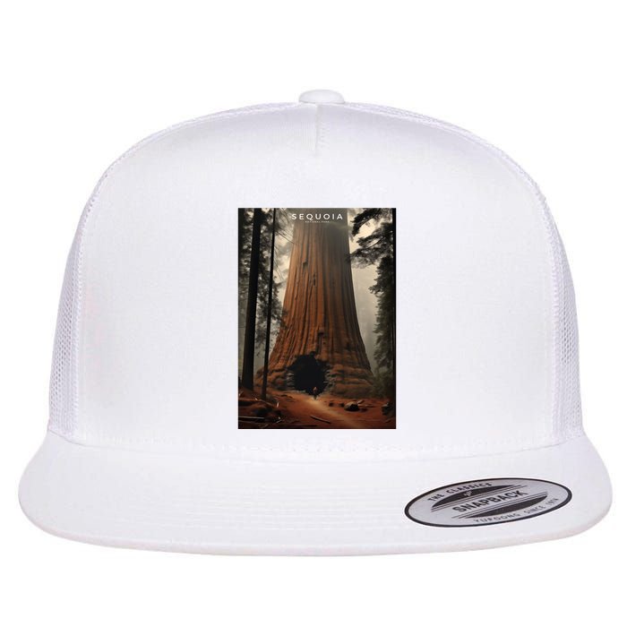 Sequoia National Park Photographic Design Flat Bill Trucker Hat