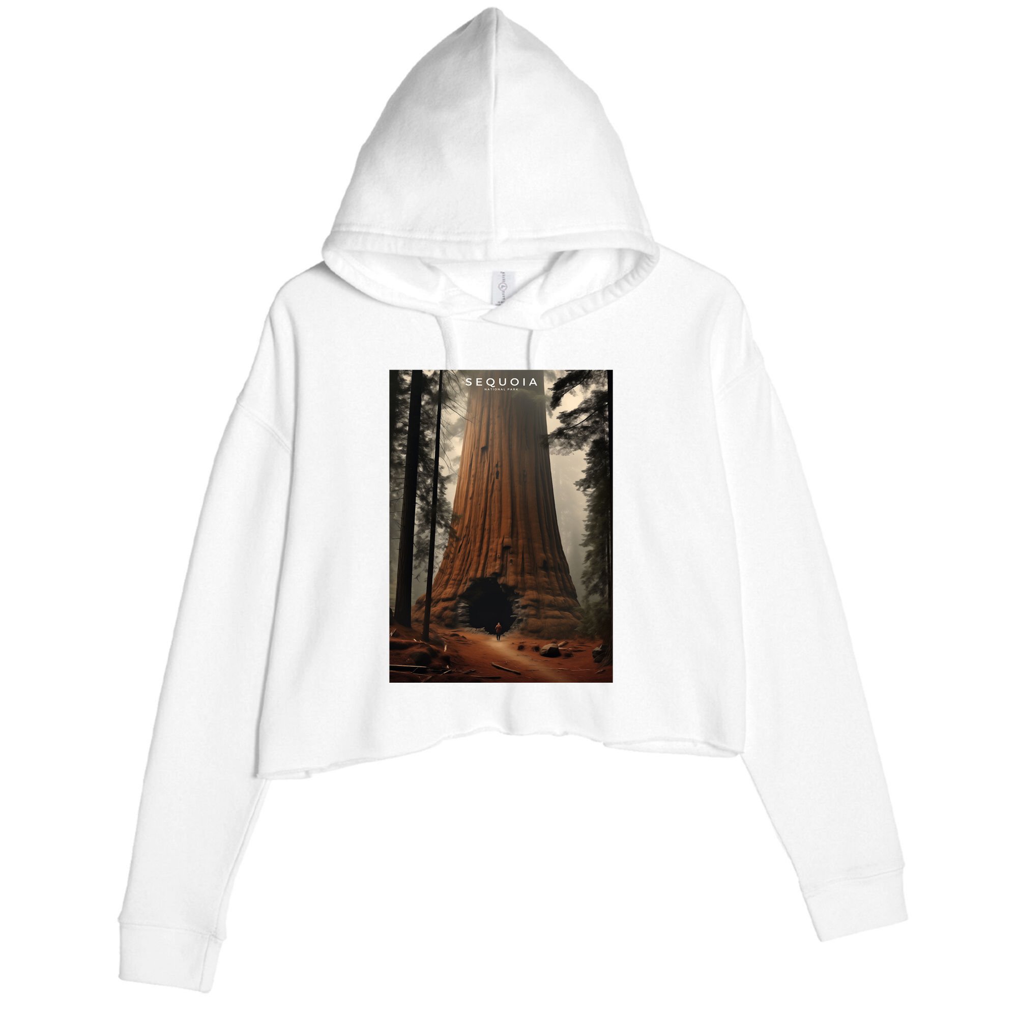 Sequoia National Park Photographic Design Crop Fleece Hoodie
