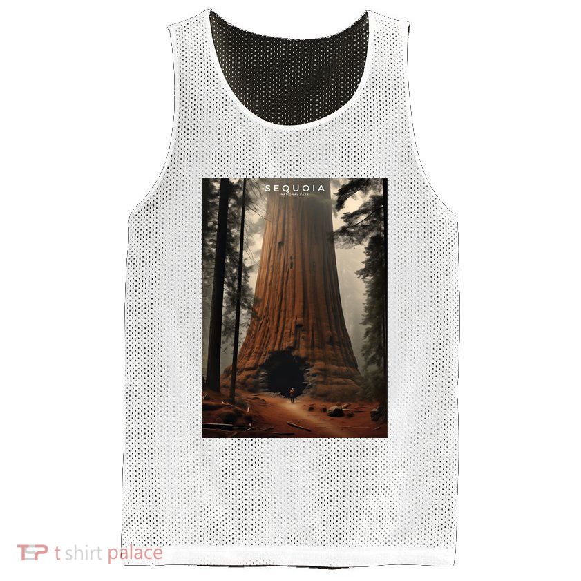 Sequoia National Park Photographic Design Mesh Reversible Basketball Jersey Tank