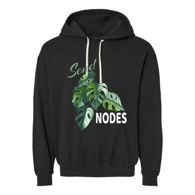 Send Nodes Plant Lovers Monstera Albo Garment-Dyed Fleece Hoodie