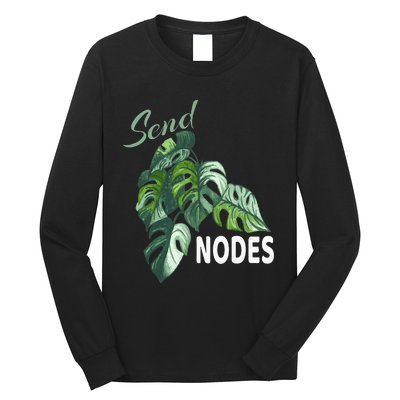 Send Nodes Plant Lovers Monstera Albo Long Sleeve Shirt