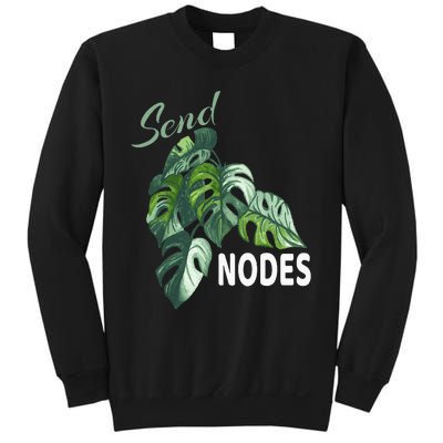 Send Nodes Plant Lovers Monstera Albo Sweatshirt