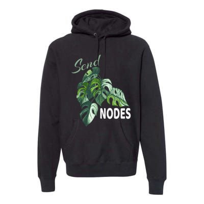 Send Nodes Plant Lovers Monstera Albo Premium Hoodie