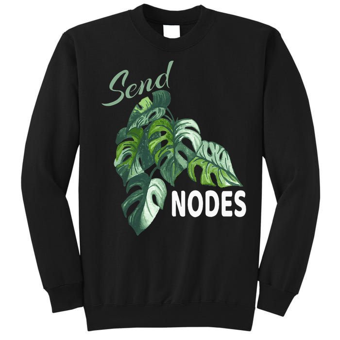 Send Nodes Plant Lovers Monstera Albo Tall Sweatshirt