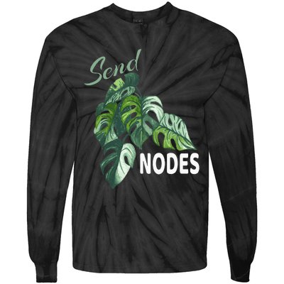 Send Nodes Plant Lovers Monstera Albo Tie-Dye Long Sleeve Shirt