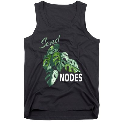 Send Nodes Plant Lovers Monstera Albo Tank Top