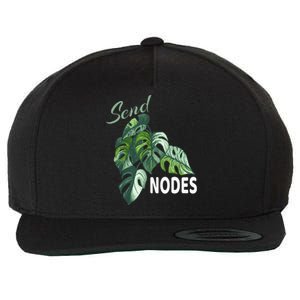 Send Nodes Plant Lovers Monstera Albo Wool Snapback Cap