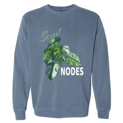 Send Nodes Plant Lovers Monstera Albo Garment-Dyed Sweatshirt