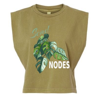 Send Nodes Plant Lovers Monstera Albo Garment-Dyed Women's Muscle Tee