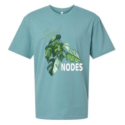 Send Nodes Plant Lovers Monstera Albo Sueded Cloud Jersey T-Shirt