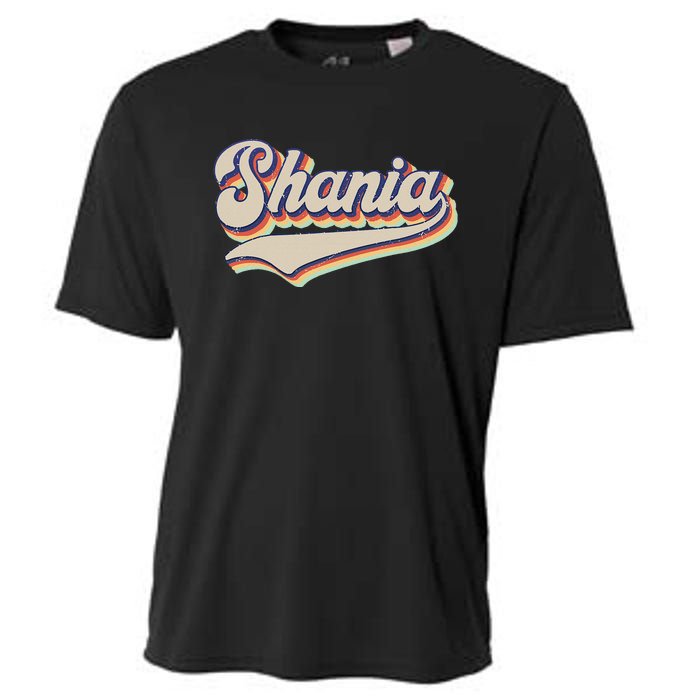 Shania Name Personalized Vintage Retro Gift Wo Cooling Performance Crew T-Shirt