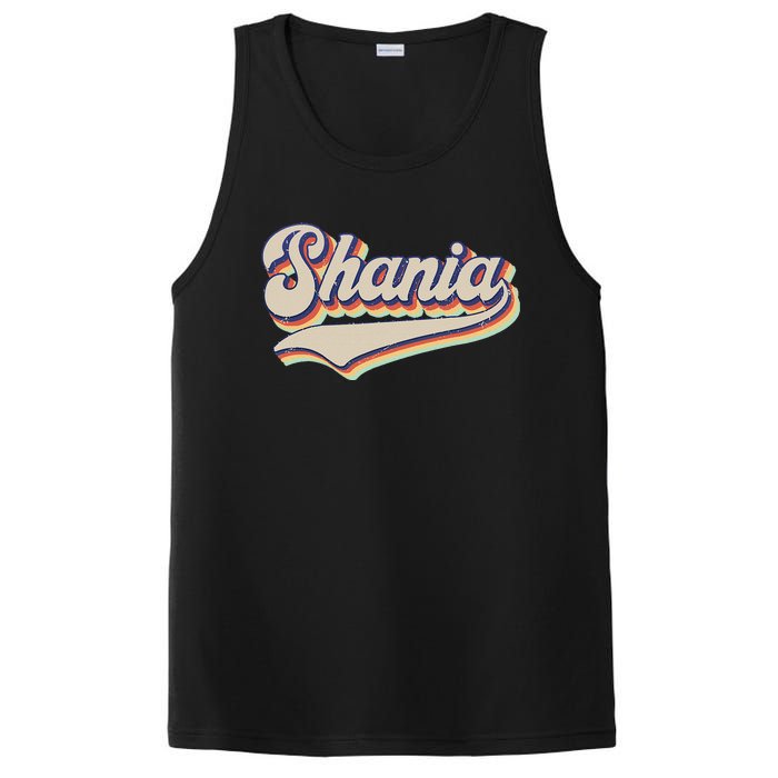 Shania Name Personalized Vintage Retro Gift Wo PosiCharge Competitor Tank