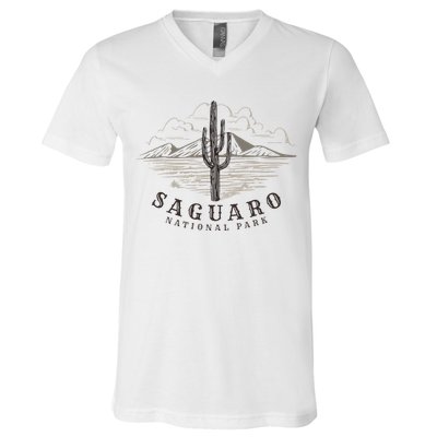 Saguaro National Park Tucson Arizona Cactus V-Neck T-Shirt